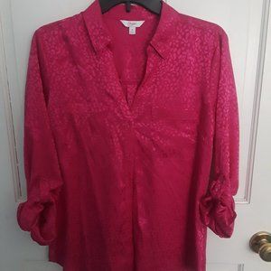 Candie's Animal Print Pink Blouse